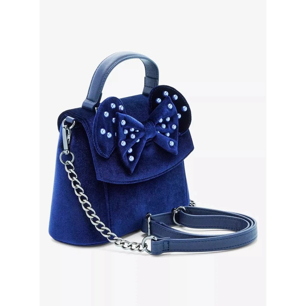 Loungefly Disney Minnie Mouse Velvet Ears Crossbody Bag Exclusive - Picture 2 of 4